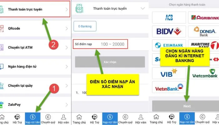 Nạp tiền kubet bằng hình thức thanh toán trực tuyến nhanh chóng